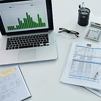 Immagine introduttive del corso Excel, rappresenta una donna al computer