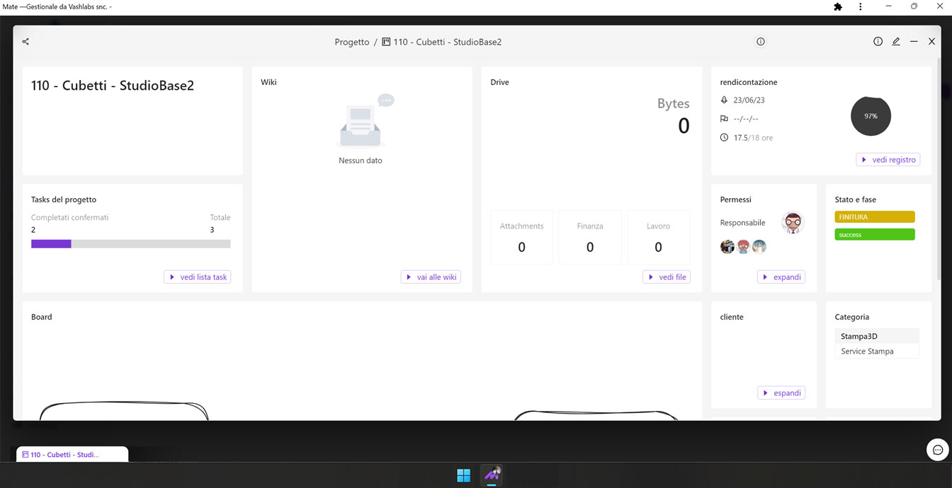 mate gestione progetto